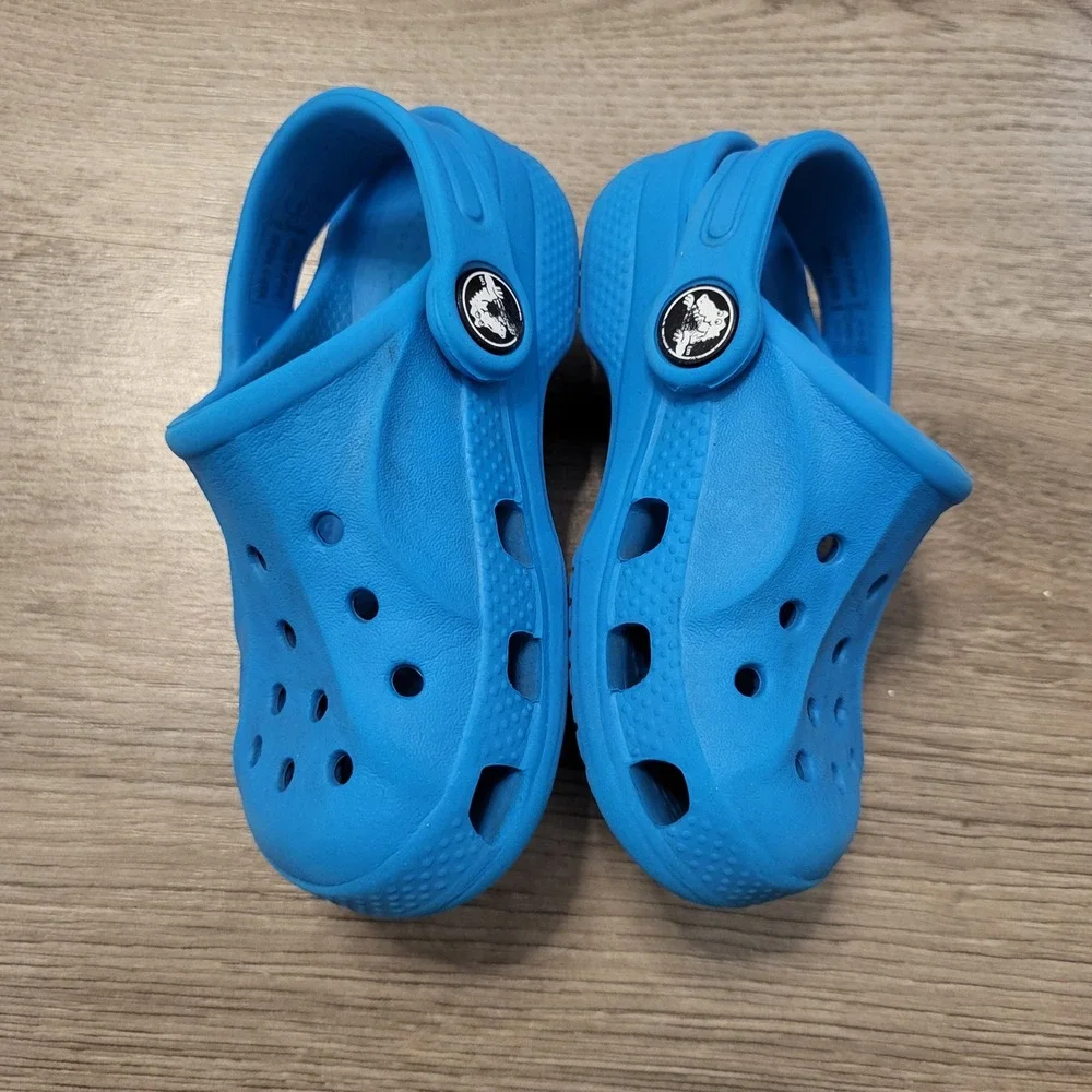 Crocs Baya Clog Blue Kids Size 7 Slip On Water Shoes Comfort Sandals Lightweight